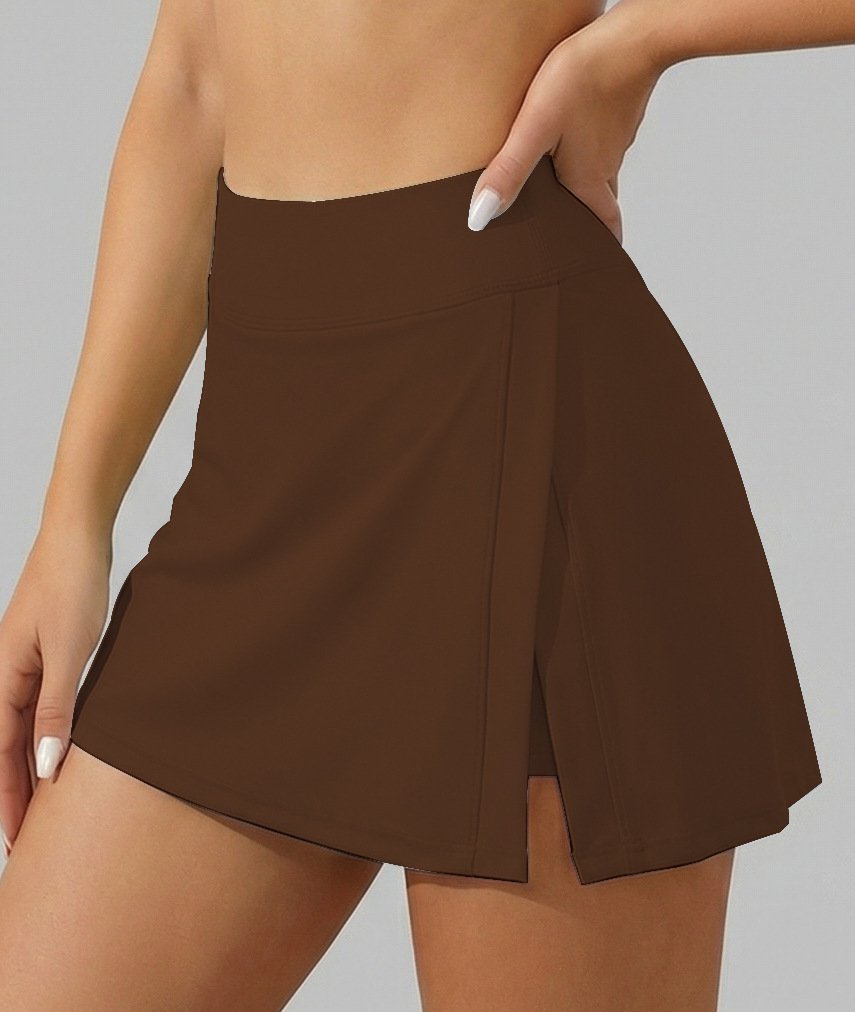 Pocketless Sporty Fake Two-Piece Yoga Skirt - Image 7