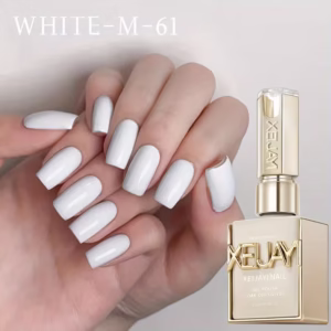 XEIJAYI Frame Bottle M61---A Versatile Autumn And Winter Trend, Pure White Nail Polish Gel, High Saturation Gel That Is Smooth, Durable, And Gentle on Nails, Perfect for Nail Art. A Must-Have for Women'S Nail Care During Festive Occasions