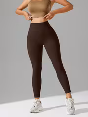 Solid Color Quick Drying Sports Leggings, Stretchy Running Fitness Yoga Pants, Women's Activewear - Image 4
