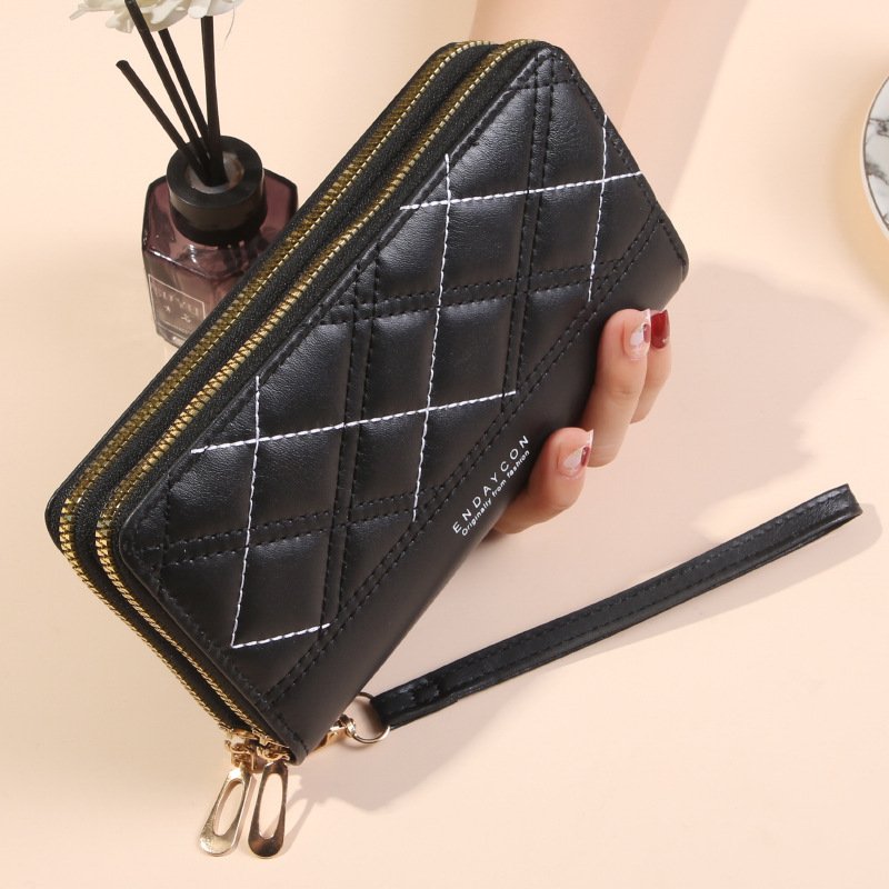 Women's Double Zipper Wallet Long Large Capacity - Image 10