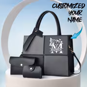 New Patchwork Color-block Briefcase with Personalized Butterfly Floral Pattern, Large Capacity Women's Tote Bag. Highly Aesthetic Lettering Bag and Versatile Handbag/shoulder Strap Design Featuring a Refined Stiff Structure Ideal for Daily Commutes - Image 7