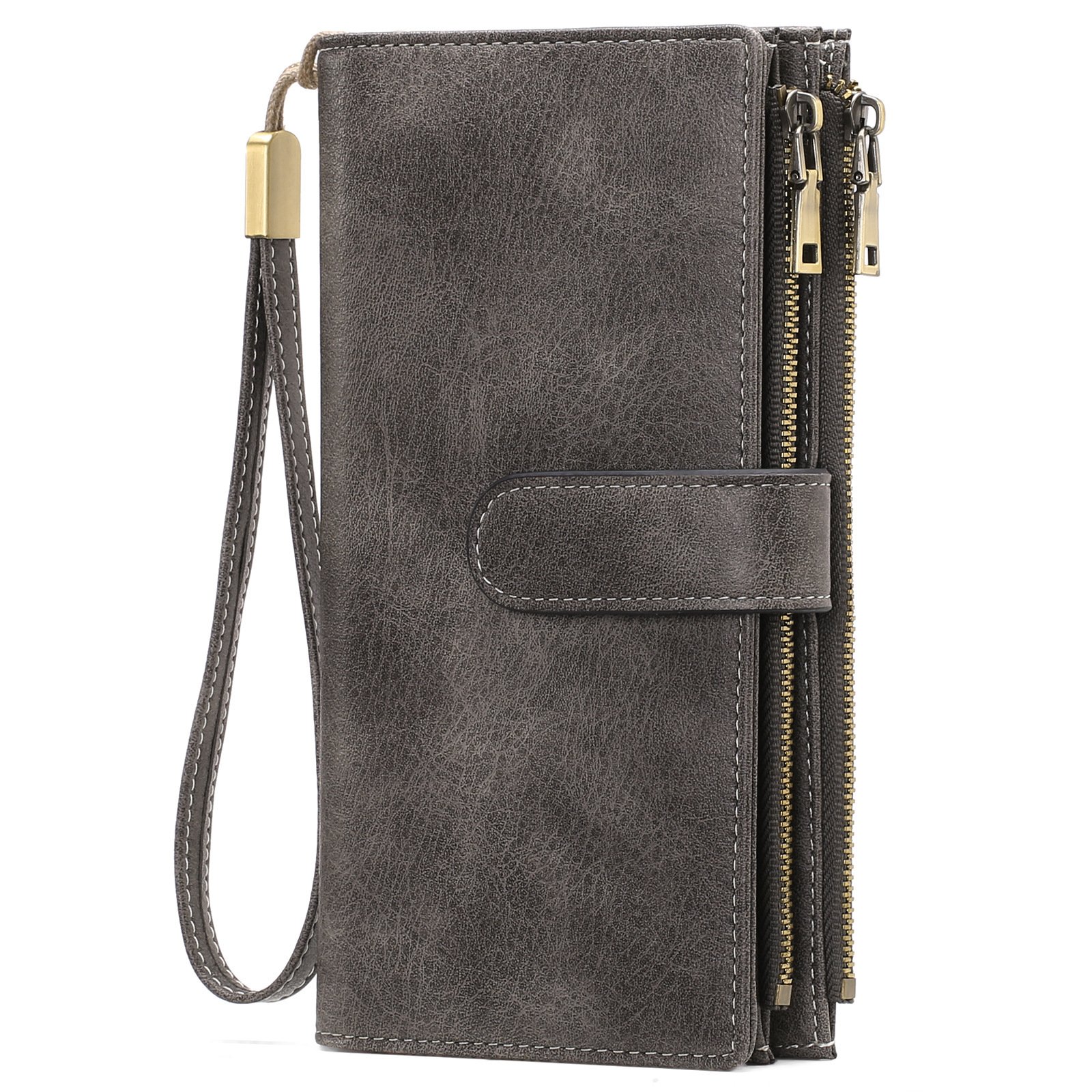 Womens Long Wallet Multi-functional Vintage Tri-fold Purse - Image 7