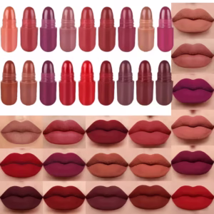 18pcs mini capsule lipstick set, suitable for various makeup scenarios, with 18 colors and rich colors, durable and long-lasting, lip gloss lipstick
