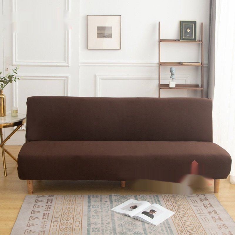 High-elastic Armless Fully Enclosed Dust-proof Minimalist Solid-color Fabric Sofa Cover - Image 7