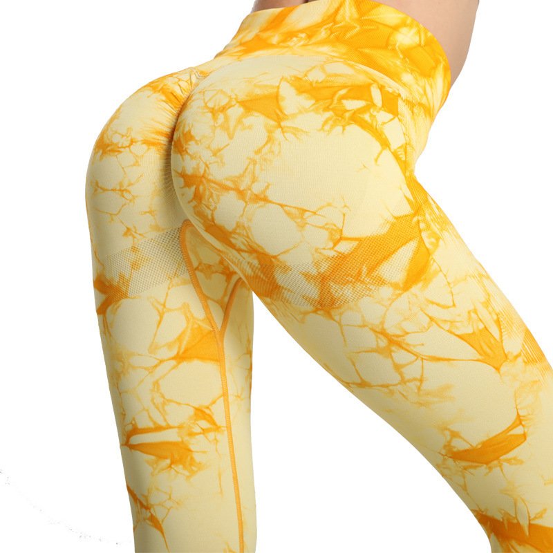 Tie Dye Butt Lift Sweatpants Yoga Pants For Ladies - Image 6