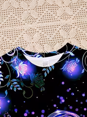 Butterfly Pattern Print Dress, Girls' Short Sleeve Round Neck Casual Loose Dress, Retro Cute Sweet Style Heart Butterfly Pattern Skirt - Image 5