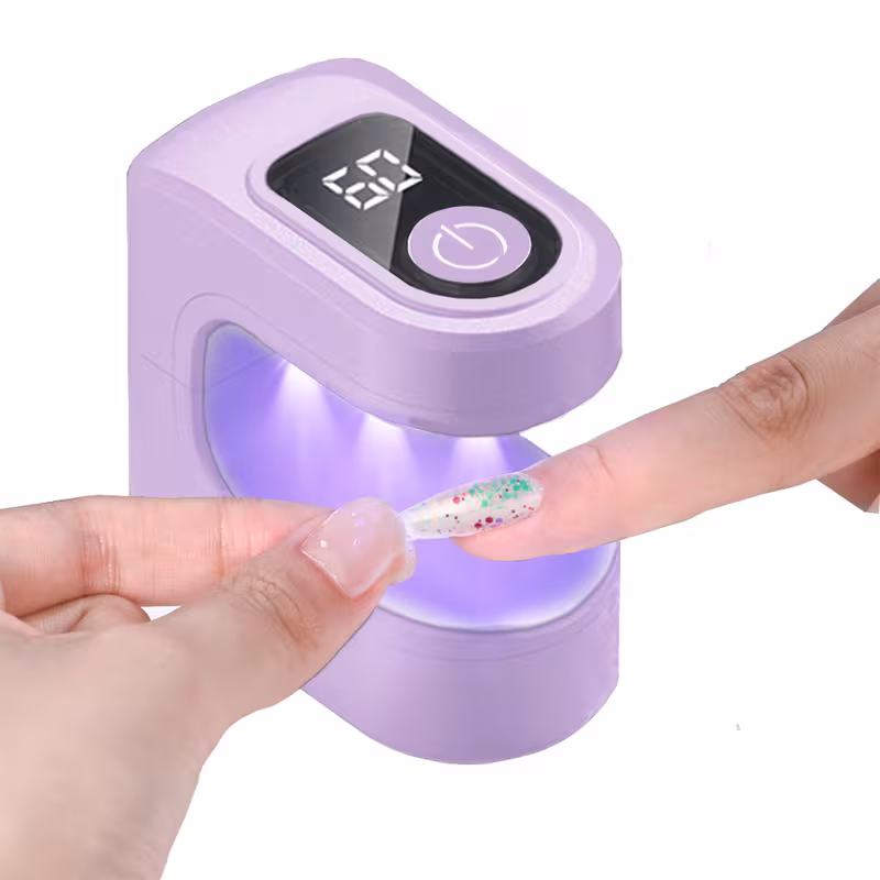 Portable Mini Nail Lamp with Digital Display and USB Charging, Gel Light, Suitable for Home and Salon Use with Hardening Gel Nails