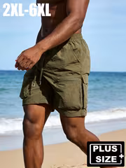 Plus-size Men's Shorts - Four Seasons Multi-Pocket Multi-Functional Zipper Cargo Shorts, Suitable for Outdoor Sports, Fitness, Hiking, Parties, Beach, Daily Casual Wear, Versatile Unisex Style, PLUS SIZE - Image 7