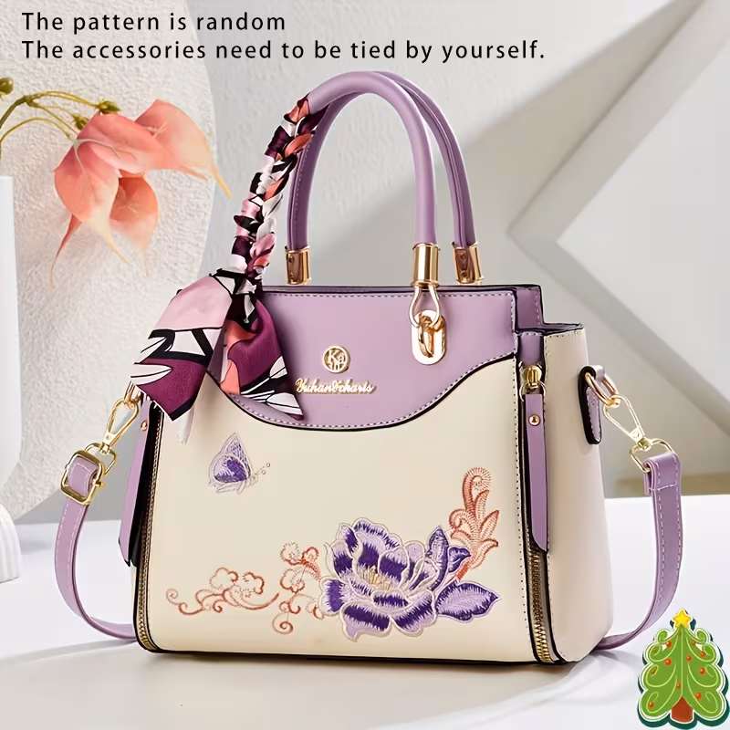 Women's Handbag with Adjustable Crossbody/Shoulder Strap - Elegant Solid Zipper Closure Purse Suitable for Daily Use,, Shopping - Casual & Elegant Handbag Gift (Christmas/Thanksgiving)