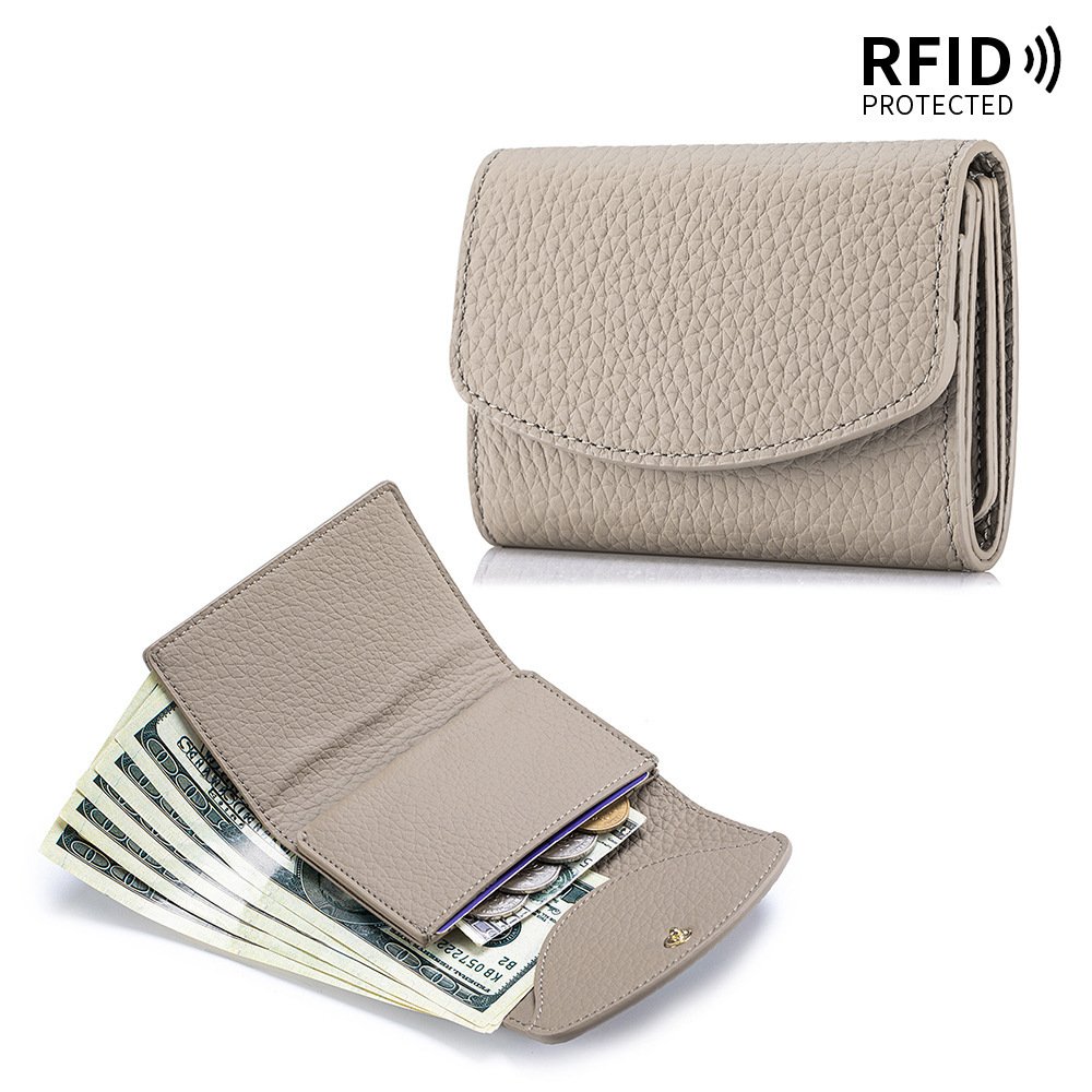 Japanese-style Short Wallet For Women Made From Top-layer Cowhide With A Premium Feel - Image 5