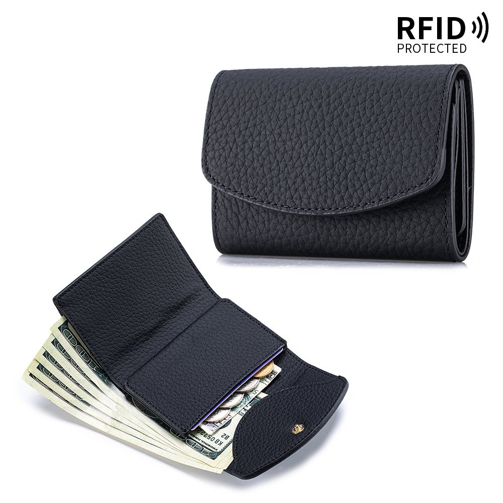 Japanese-style Short Wallet For Women Made From Top-layer Cowhide With A Premium Feel - Image 7