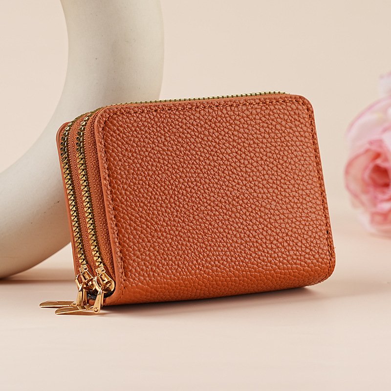 Clutch Wallet With Dual Zippers And Multiple Card Slots - Image 10