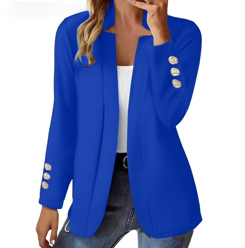 Womens Suit Long-sleeve Cufflink Cardigan Jacket - Image 7