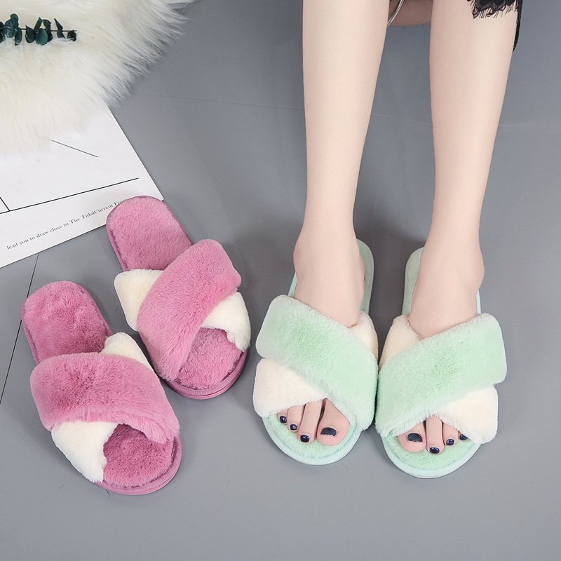 Plush cotton slippers - Image 2