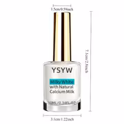 Spring Summer Pearl White Armor Strengthener - YSYW 10ML Nail Oil, Natural Quick-Dry, No Light Needed, Easy Application, Long-Lasting Glossy Square, Pearlescent Effect, Salon-Quality Manicure, Suitable for Daily Commute Wear - Image 7