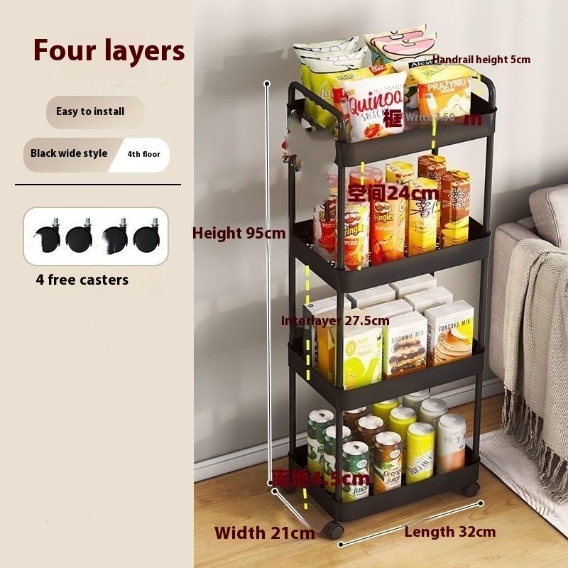 Toilet Storage Movable Multi-layer Storage Rack - Image 2