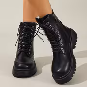 Retro Literary Style Women'S Casual Lace-Up Ankle Boots, Winter Niche Design Sense Outdoor Versatile Short Boots, Unique Design And Soft Tones Full of Literary Film Texture., Women Shoes - Image 4