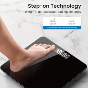 [Home Essentials] -Border Hot Product - Smart Digital Bathroom Scale, Home Daily Goods, Home Electronic Scale, Tempered Glass Home Mini Scale, Precise Measurement, Easy Style High Aesthetic Body Scale