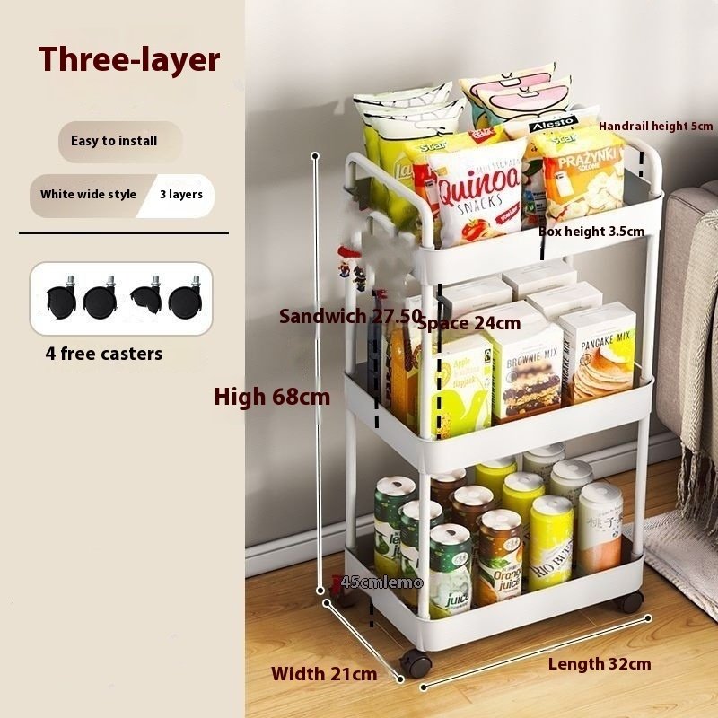 Toilet Storage Movable Multi-layer Storage Rack - Image 5