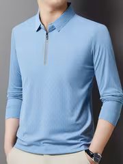 Men's Summer Fashion Short-Sleeve Shirt, Seamless Cooling Wrinkle-Free Shirt, Middle-Aged Dad's Business Casual Wear 8009 - Image 4