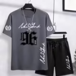 Youth Boys' Digital New Print Pattern Casual Summer Short Sleeve Set Fashion Outdoor Sports Spring Summer Boys' T-Shirt Top And Shorts 2pcs Set Comfortable Fabric Classic Design Versatile Style, Suitable for Various Occasions, Trendy Cool Easy
