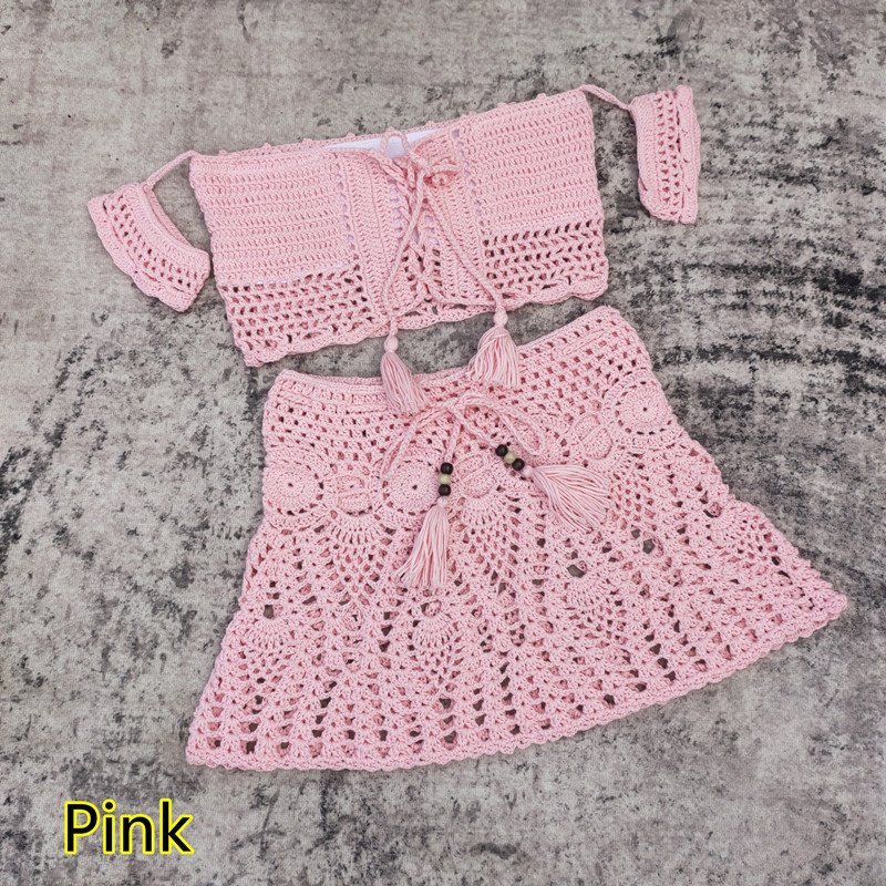 Hand-crocheted Bikini Top Mini Skirt - Image 7