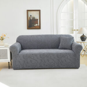 Solid-color Fully Enveloping 3D Jacquard Sofa Cover