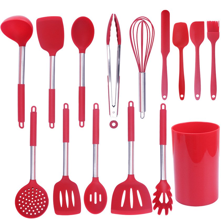 Stainless Steel Silicone Handle Kitchenware Set - Image 2