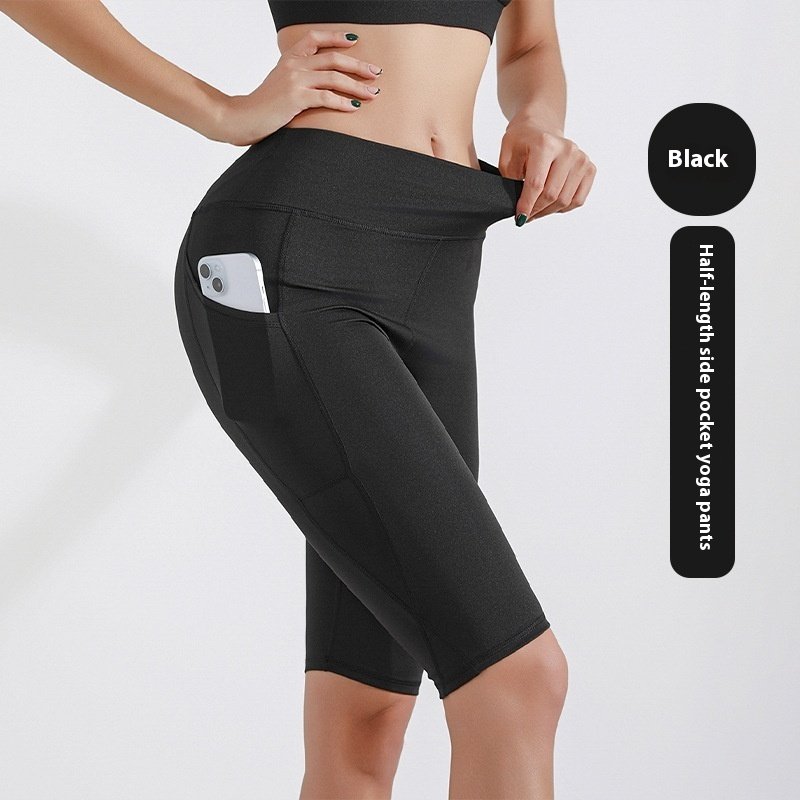 Yoga Pants Women's Sports Fitness Five-point Shark Pants - Image 4