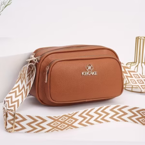 New Stylish Bag, High-End Feel, Multi-Compartment, Genuine Lychee Pattern, Soft, Crossbody Bag, Small Outing Bag