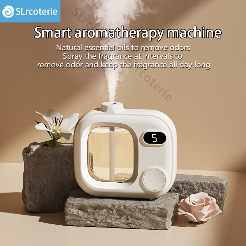 One-Button Switch, Five-Speed Adjustable Smart Aromatherapy Diffuser - Suitable for Essential Oils/Perfumes, 500 Mah Rechargeable Battery, USB Charging, Indoor Air Freshener, Long-Lasting Home Fragrance - Image 5