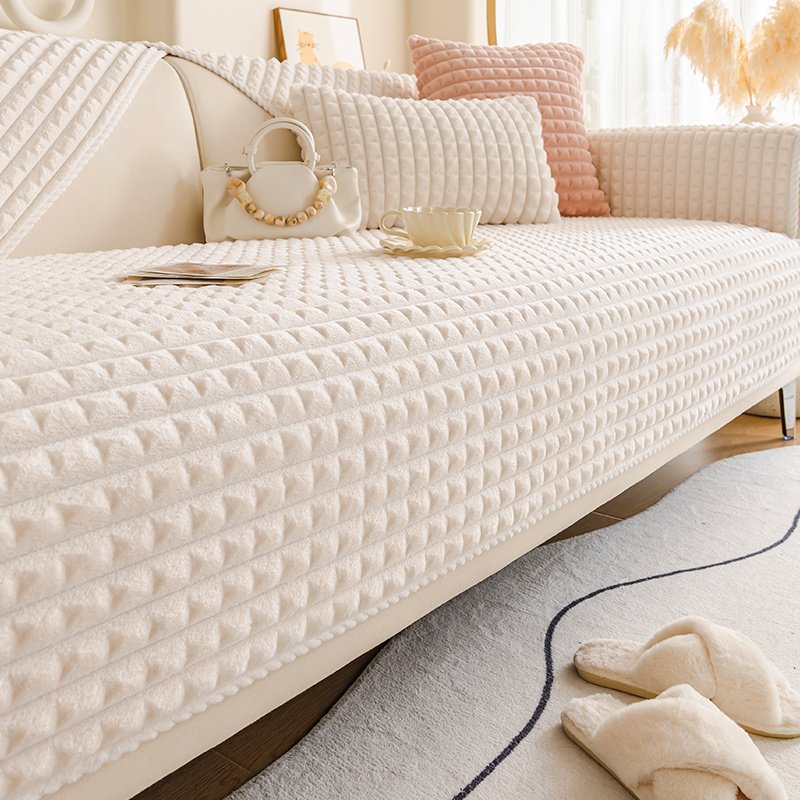 Thickened Flannel Sofa Cushion Winter Thickened Sitting Non-slip Sofa Cover Plush Cover Towel - Image 8