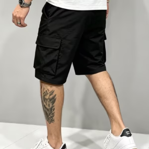 Men'S Streetwear Solid Cargo Shorts, New Arrival Drawstring Multi-Pocket, Wear-Resistant Outdoor Sports