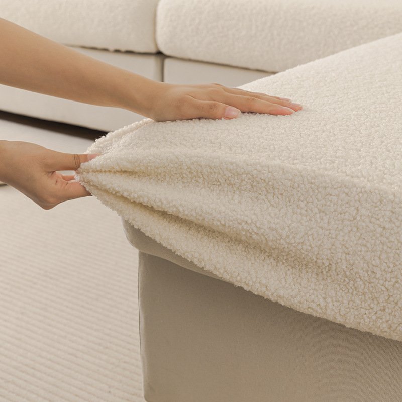 Creamy-Style Solid-Color Stretch Sofa Cover - Image 8