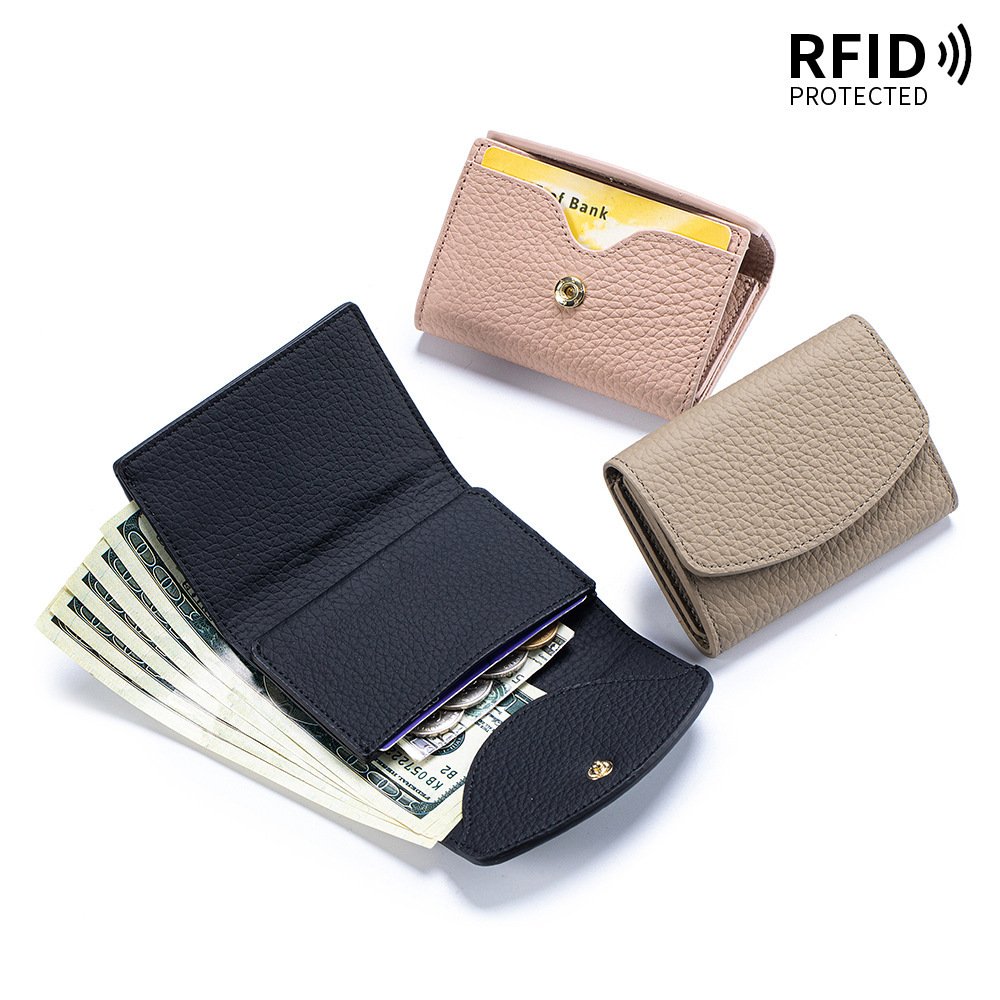 Japanese-style Short Wallet For Women Made From Top-layer Cowhide With A Premium Feel - Image 10