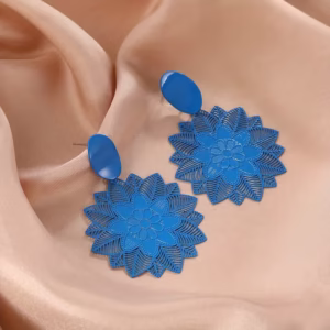 Elegant Ultra-thin Computer Chip Lace Flower EarringsFor Women Textured Hanging Earrings, Hollow Flower Earrings, Sunflower Pendant Earrings, Perfect for Daily Wear and Gift Giving