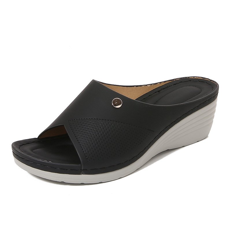 Spring And Summer Fashion Casual Wedge Beach Outdoor Slippers - Image 3