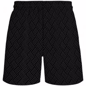 Plus Size Men'S Casual Athletic Shorts, Mixed Color, Multiple Specifications Available, Polyester Fabric, Geometric Pattern (Zigzag/Herringbone), Drawstring Waist with White Tips, Easy Stylish Design, Suitable for Daily Wear/Workout