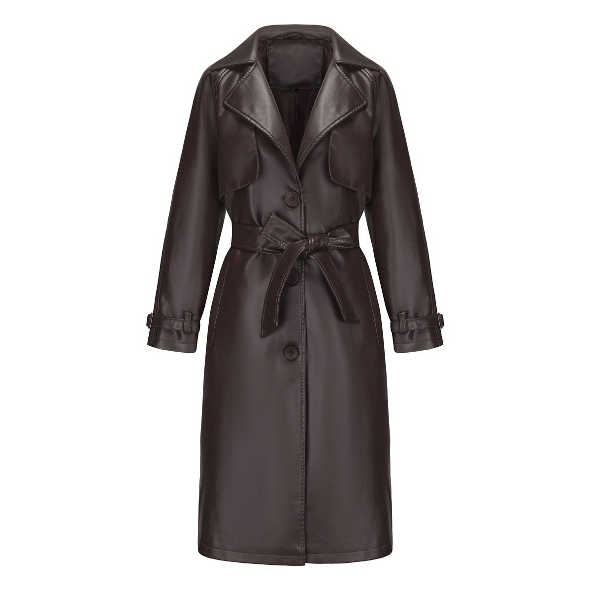SpringAutumn Womens Trench Coat Long Loose Jacket - Image 4