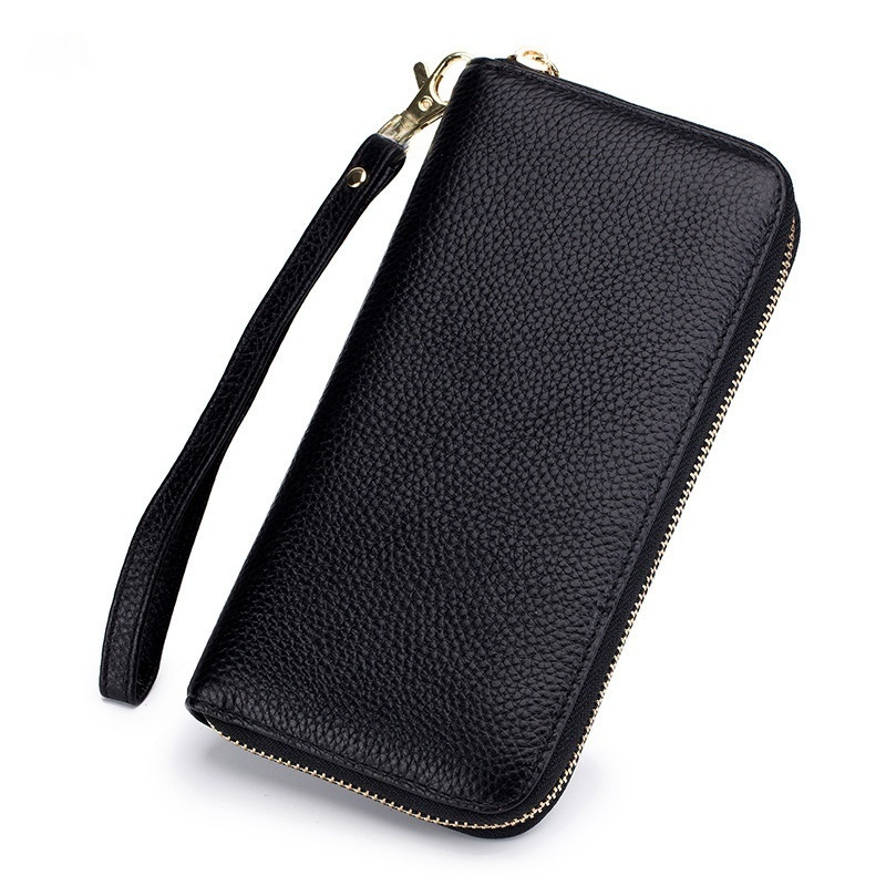 Tassel Top-grain Leather Zippered Womens Wallet - Image 6