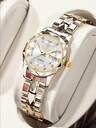 BINBOND Luxury Gold Quartz Watch Women's Fashion Women's Watch Waterproof Night Light Stainless Steel Business Leisure Dual Calendar Women's Watch - Image 8