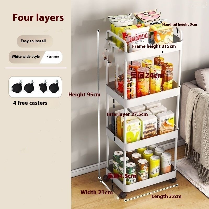 Toilet Storage Movable Multi-layer Storage Rack - Image 6