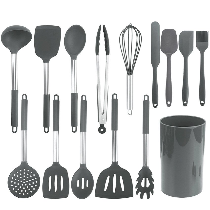 Stainless Steel Silicone Handle Kitchenware Set - Image 6
