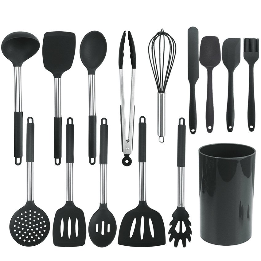 Stainless Steel Silicone Handle Kitchenware Set - Image 5