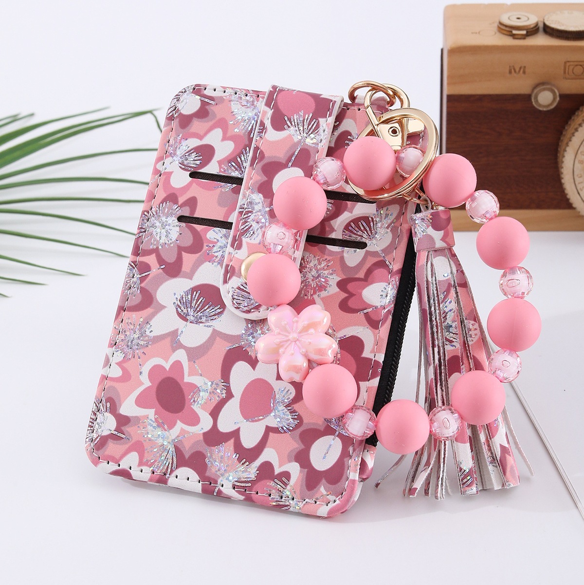 Multi-card Slot Zippered Coin Purse With A Tassel Charm - Image 6