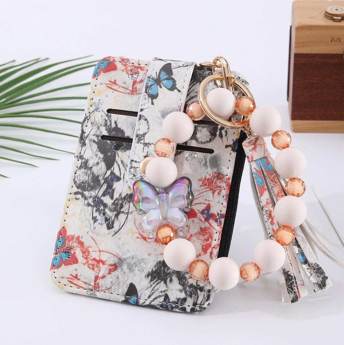 Multi-card Slot Zippered Coin Purse With A Tassel Charm - Image 8