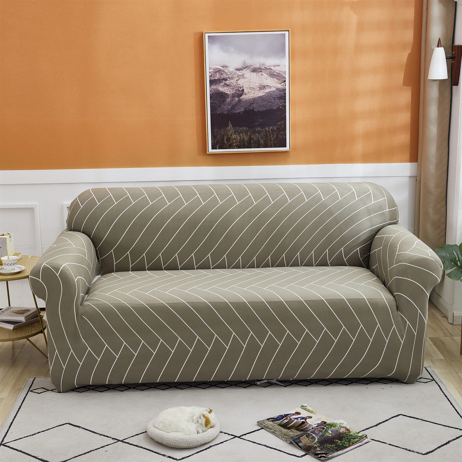Milk Silk Printing Stretch Sofa Cover - Image 2