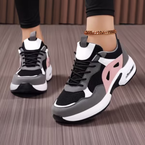 SOSENFER Women's Low-Top Sneakers - Upper & Sole, Soft Cushioned Insole, Breathable Round Toe Casual Suitable for - Casual Attire, Gym, Office & Shopping - Minimalist Lace-Up, Women Shoes