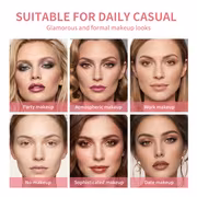 All-In-One Eye, Lip And Base Makeup Set, 40-Shade Eyeshadow Palette, Waterproof Eyebrow Pencil, Brow Gel, Smudge-Proof Eyeliner And Lengthening Mascara, 3-Color Matte Lip Cream Flawless Foundation, with 4 Pro Makeup Brushes, for Women - Image 5