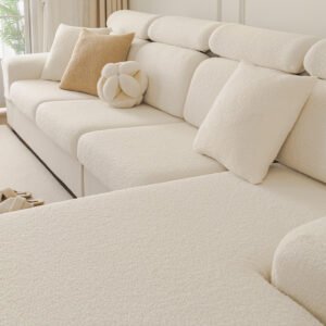 Creamy-Style Solid-Color Stretch Sofa Cover